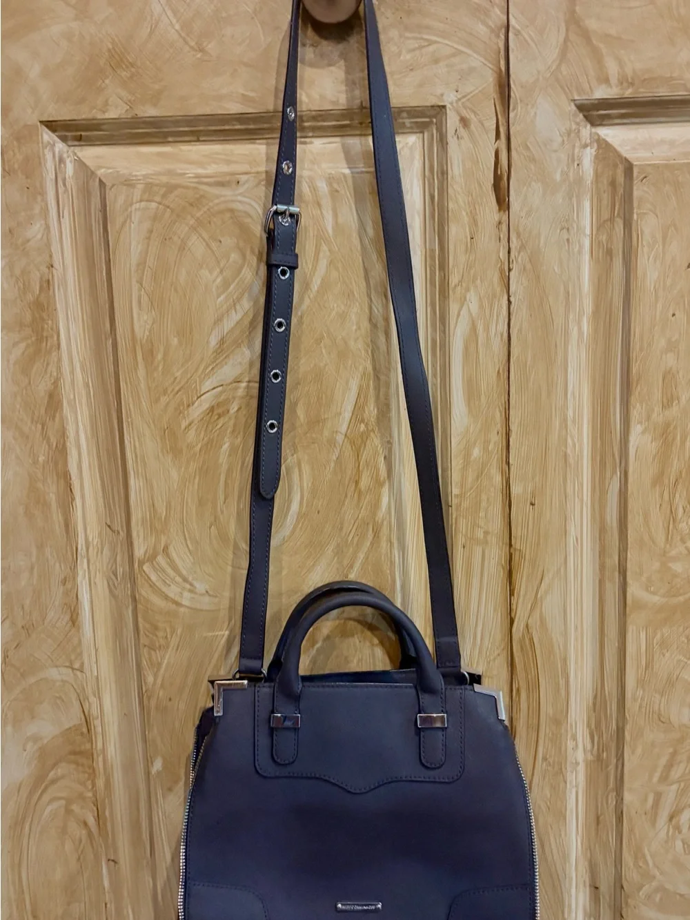 Rebecca Minkoff Smoke Zipper Satchel NWOT